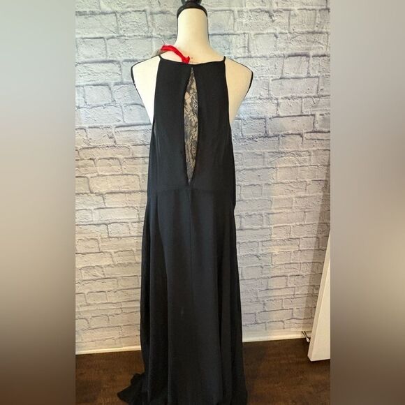 Standards & Practices - Black Lace-Trimmed Backless Dress - Picture 5 of 7